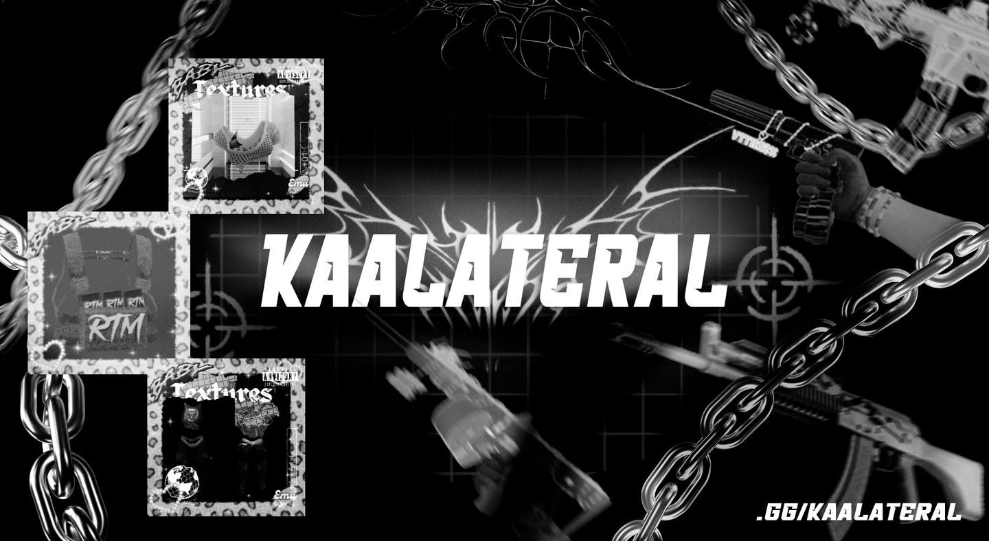 Kaalateral - chrome chains, crosshairs and the Kaalateral wordmark